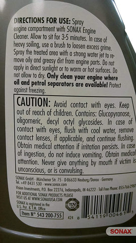 SONAX 543200-755 Engine Degreaser and Cleaner-16.9 fl. oz