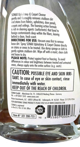 Sonax 321200-755 Multi-Purpose Auto Interior Cleaner,16.9 fl. oz.