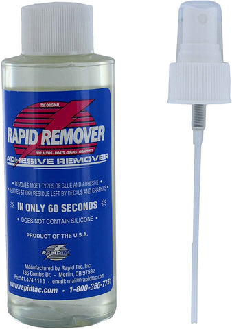 RapidTac Rapid Remover Adhesive Remover for Vinyl Wraps Graphics Decals Stripes 4oz Sprayer