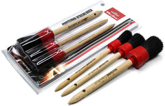 Maxshine Detailing Brushes Set for Interior and Exterior Detailing, Black & Red