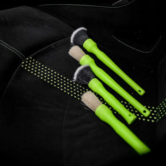 Grime Grabber Detailing Detailing Brush 4-Pack, Synthetic and Boar's Hair Brush Kit for Automotive Interior and Exterior Detailing