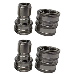 MTM Hydro Stainless Steel Garden Hose Quick Connect Garden Hose Connector Kit 24.5007